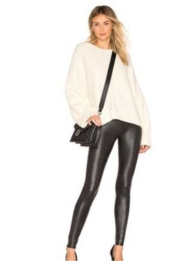 SPANX Black Faux Leather Leggings